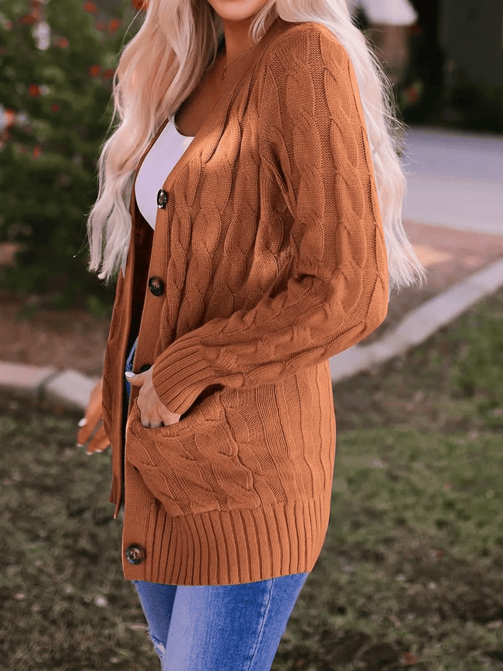 MARZENA | Comfortable cardigan with knits