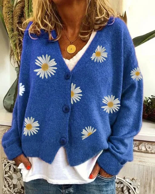 ANNELINA | Floral Casual Elegant Cardigan