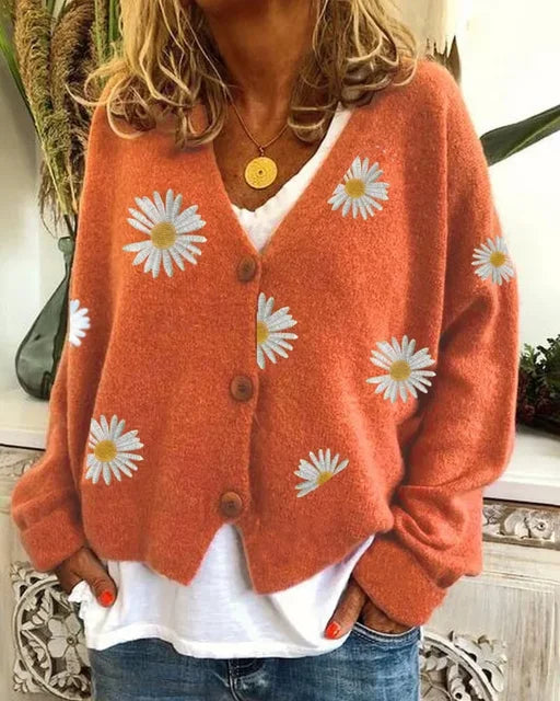 ANNELINA | Floral Casual Elegant Cardigan
