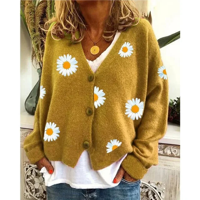 ANNELINA | Floral Casual Elegant Cardigan