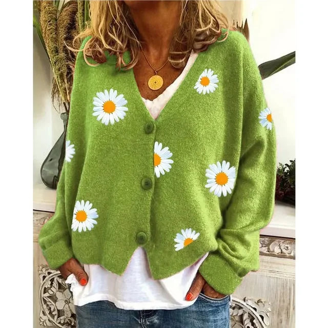 ANNELINA | Floral Casual Elegant Cardigan