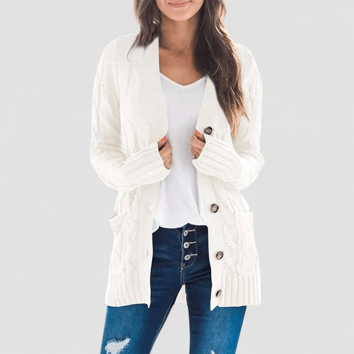 MARZENA | Comfortable cardigan with knits