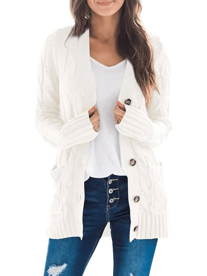 MARZENA | Comfortable cardigan with knits