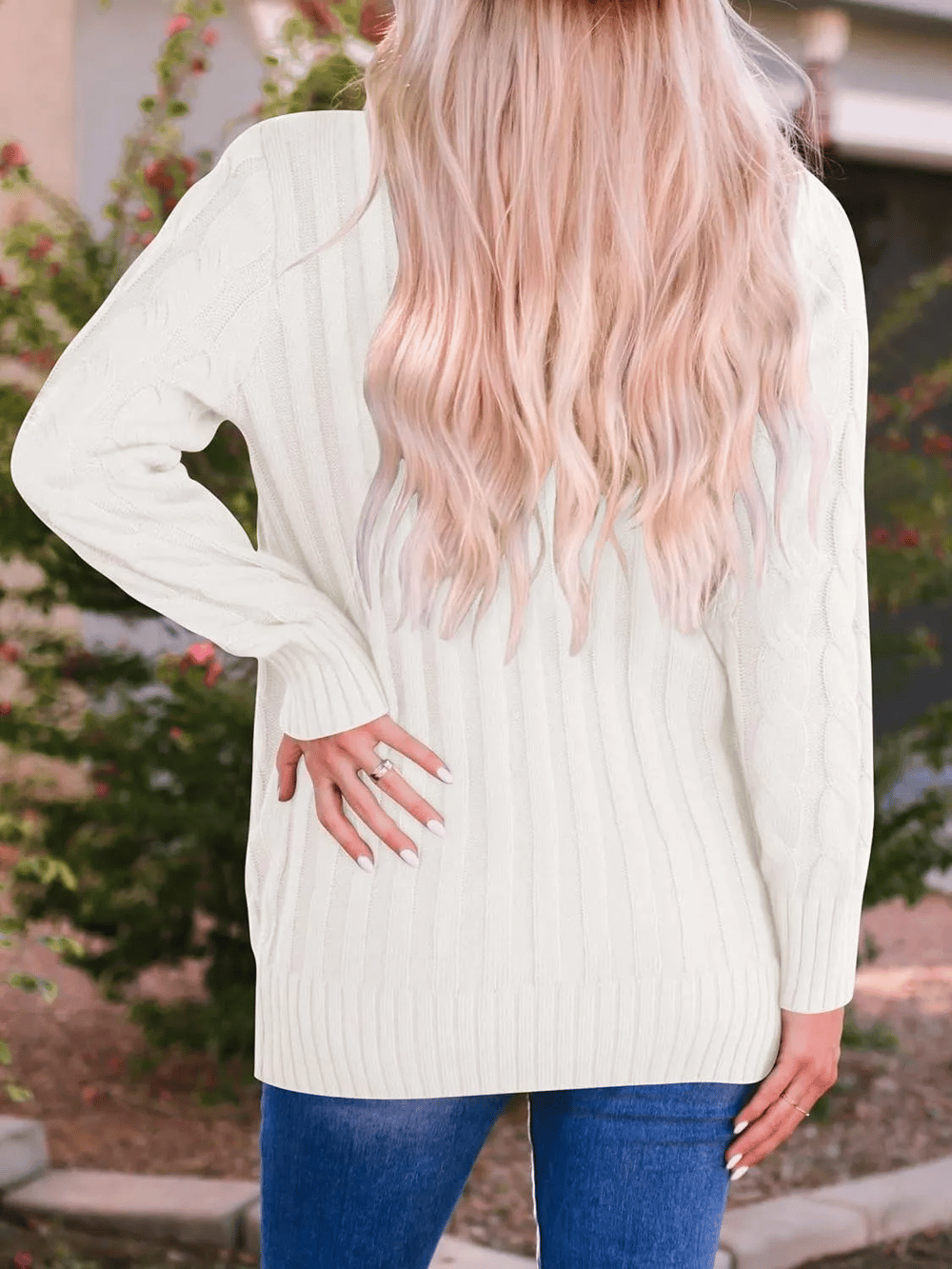 MARZENA | Comfortable cardigan with knits