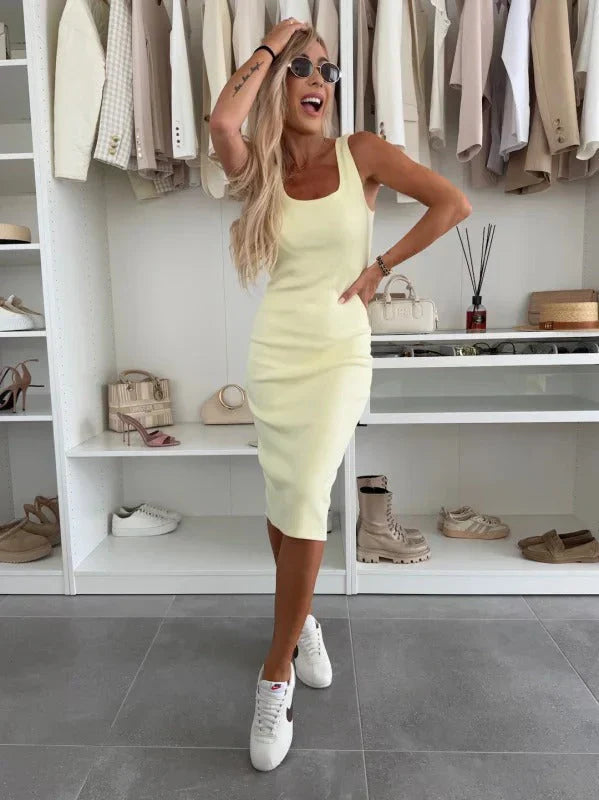 Manon | Comfortable Midi Dress & Vest
